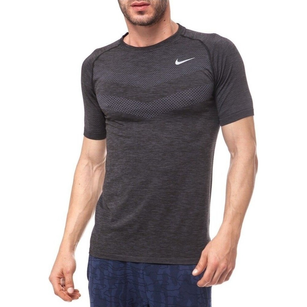 NIKE DRI-FIT KNIT RUNNING T-SHIRT BLACK 642121-010 LARGE (NWOT)